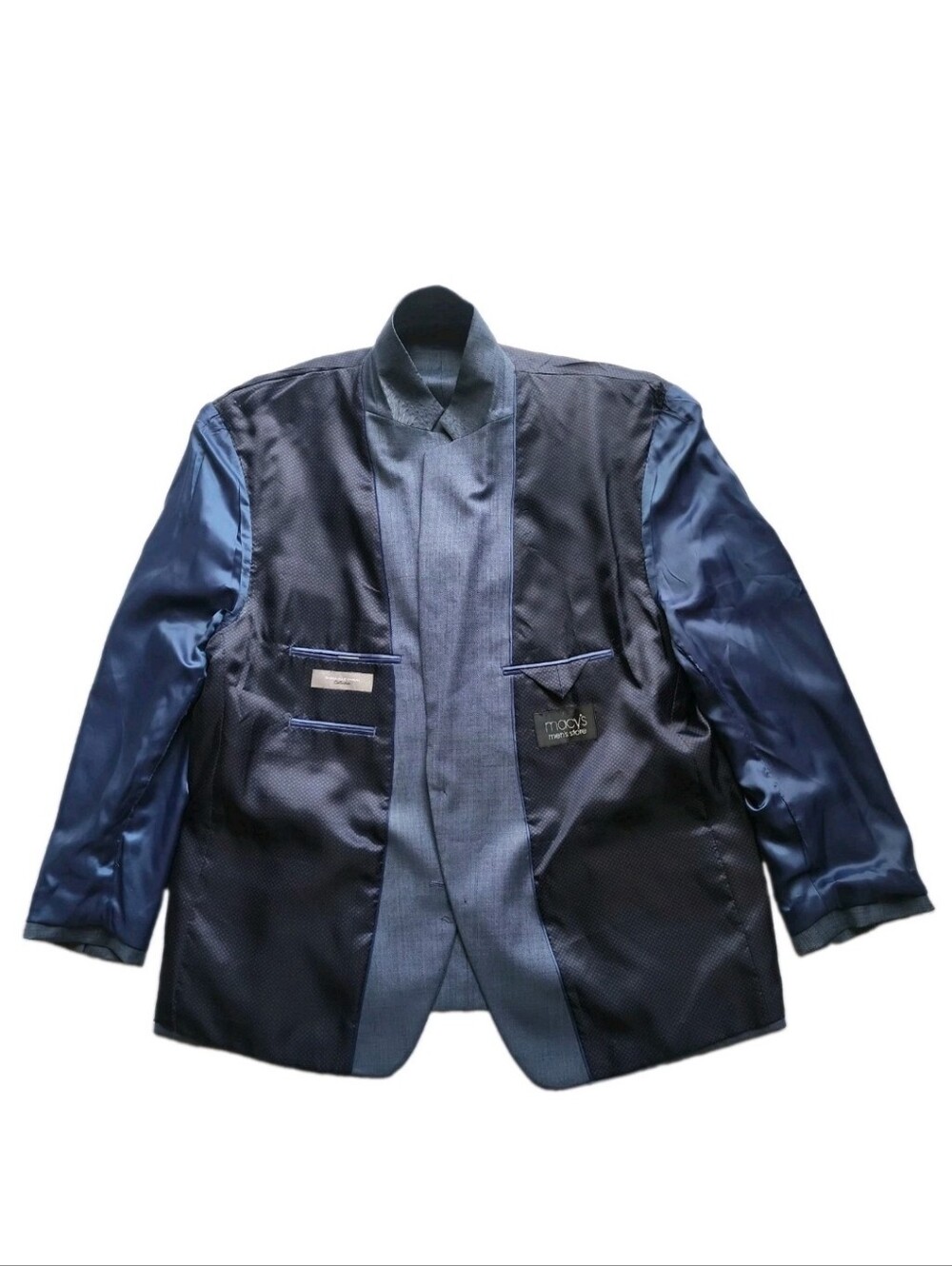 Shaquille O'Neal Blazer Mens 50 Big&Tall Light Blue 100% Wool Sport Coat Jacket - Picture 5 of 15